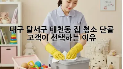 대구 달서구 대천동 집 청소? 단골 고객이 선택하는 이유!