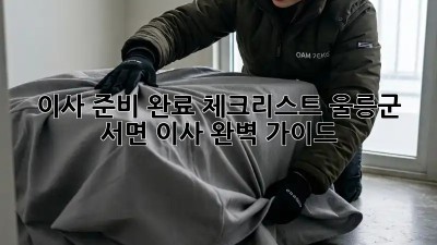 이사 준비 완료 체크리스트: 울릉군 서면 이사 완벽 가이드
