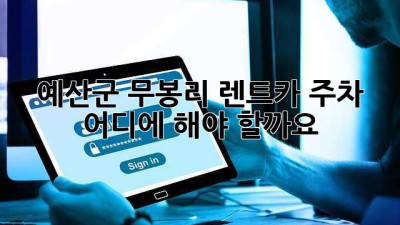 예산군 무봉리 렌트카 주차, 어디에 해야 할까요?